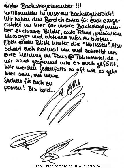 Begr��ung der Band - Tokio Hotel begr��en dich herzlich im neuen - TOKIO HOTEL