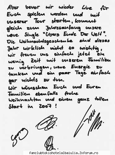 Grusse aus dem Tonstudio - But before we will play again live for you and we - TOKIO HOTEL