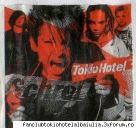 Multumiri pentru albumul SCHREI - TOM : „ In primul rand as vrea sa multumesc - TOKIO HOTEL