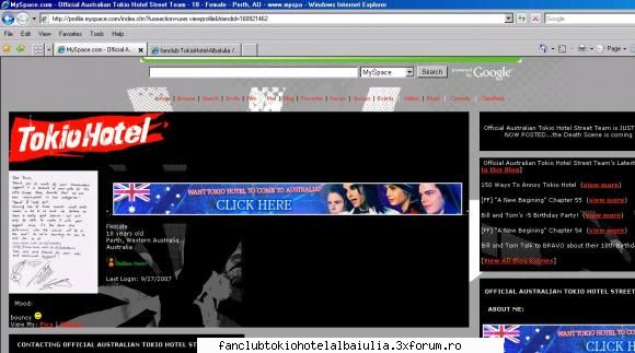 Official Street Team TOKIO HOTEL Australia - TH au fani si in Australia...asta e - TOKIO HOTEL